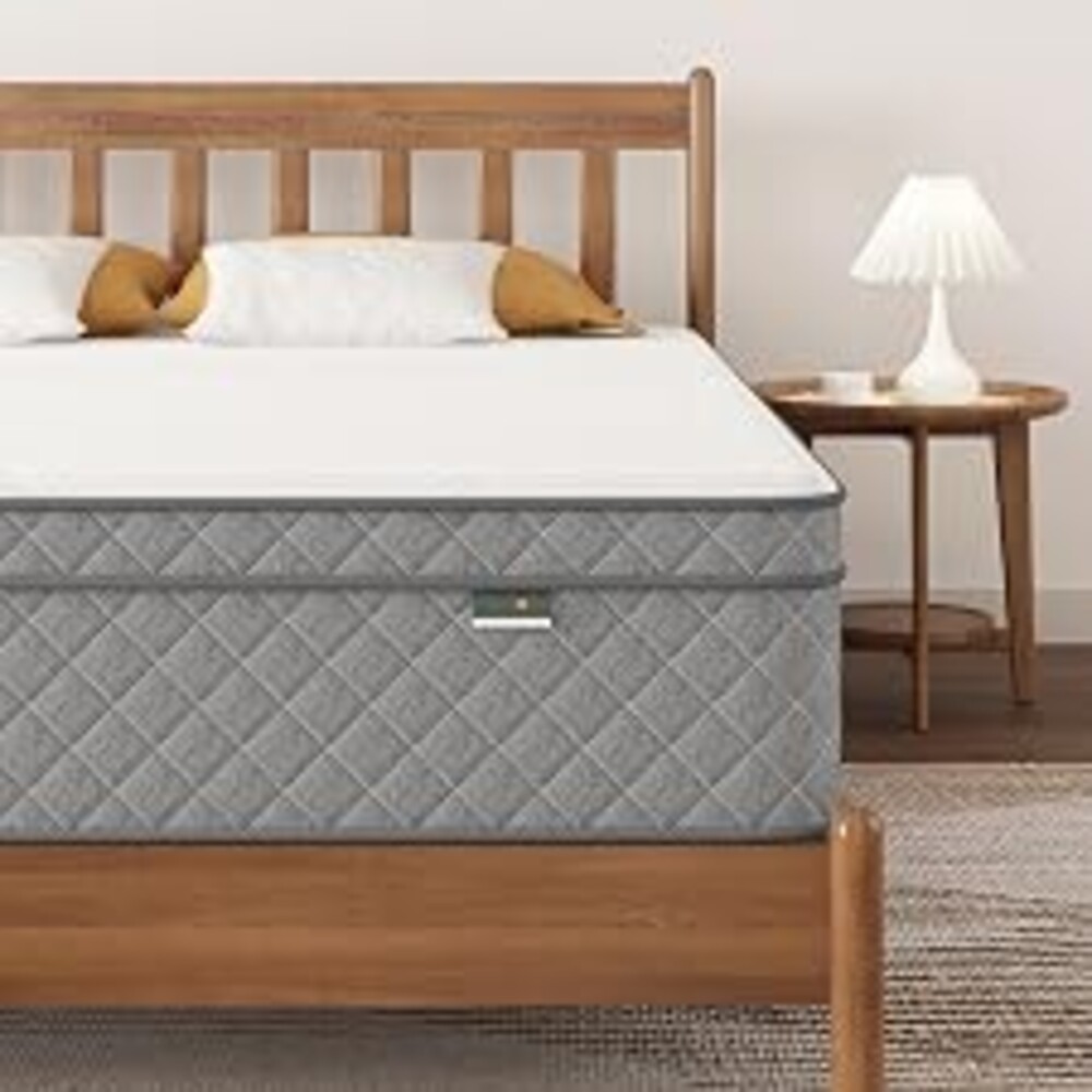 PurrJoys Full Mattress, 12 Inch Cooling-Gel Memory Foam and Pocket Spring Hybrid Mattress, Full Size Mattress in a Box, CertiPUR-US Certified, Medium Firm, Double Mattress