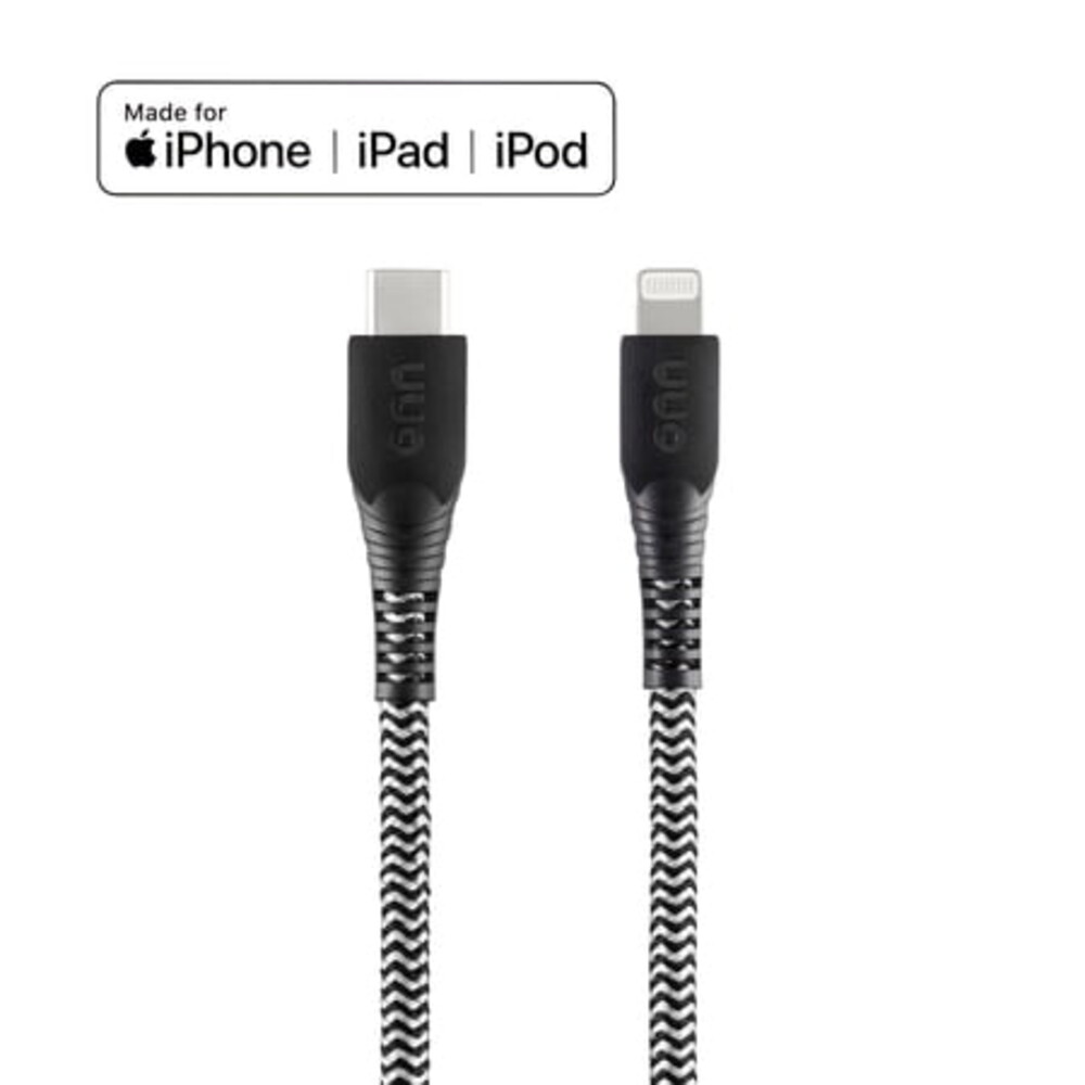onn CUDU02L-WA200-DF 6' USB-C to Lightning Cable, Black Compatible with iPhone 14/13/12/11/x/xr/xs/8/7/6/5, iPad, Airpods and More 1 Pack