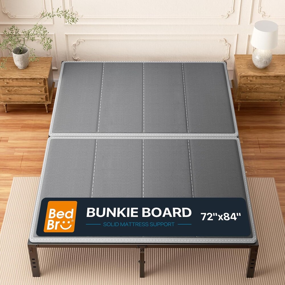 Bunkie Board California King 10mm (72" x 84") – Grey Under Mattress Support, Anti-Sag & Noise-Free, Breathable Low Profile Bed Board for Metal Frame, Slatted Beds& Platform