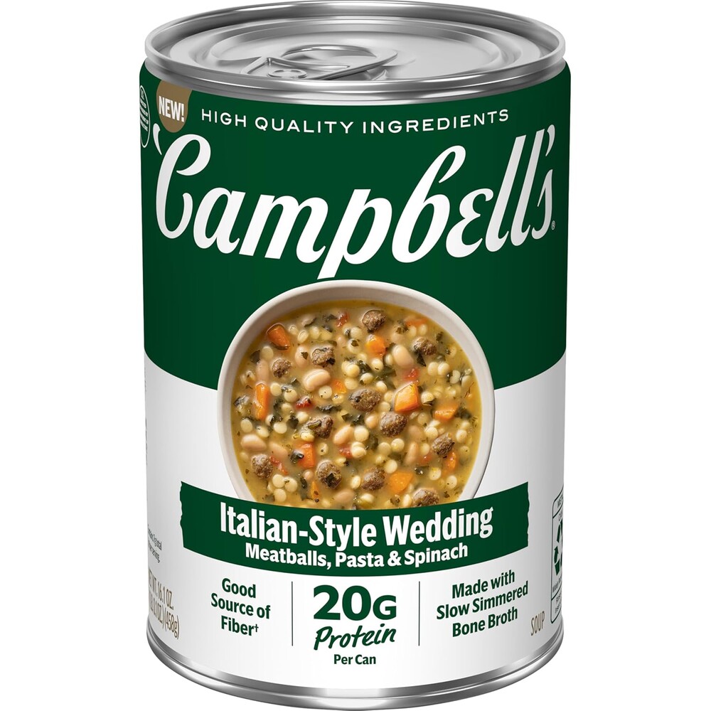 Campbell's Protein Italian Style Wedding Soup, 16.1 Oz