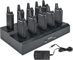 Retevis RT22 Compact & Lightweight Walkie Talkies Long Range (10 Pack) | Charge 10 Radios At Once, Comfortable for All-Day Wear, Clear Audio & Fewer Repeat Calls, 10-Hour Battery, Long-Term Supply