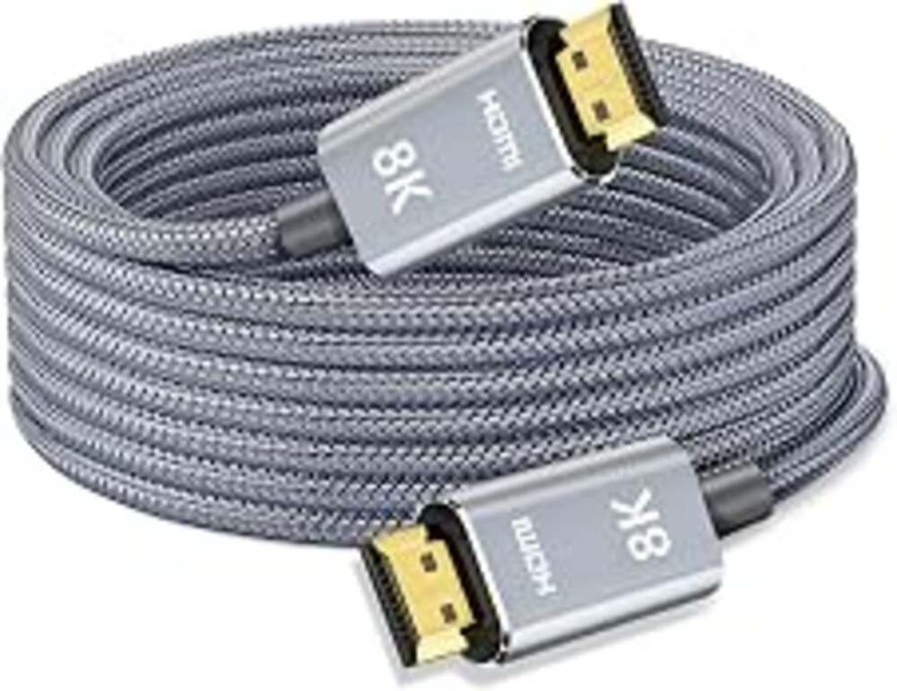 LEADSTAR HDMI Cable Fiber Optic 8K 4K 100 ft, 8K 60Hz / 4K 120Hz, 48Gbps High Speed Long HDMI 2.1 Cord Braided | Ultra HD, HDR10, 2160p, eARC, 3D, HDCP 2.2 | for Xbox, PS5, TV, Laptop, Monitor