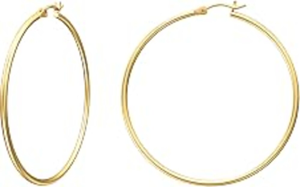 Gacimy Gold Hoop Earrings for Women 14K Real Gold Plated Hoops with 925 Sterling Silver Post