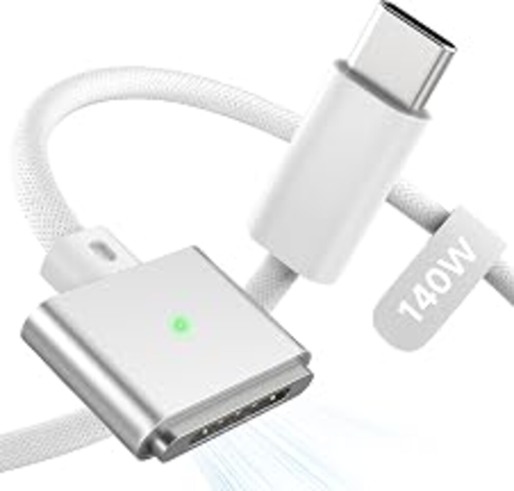 LUCMO Magnetic 3 Cable 6.6 FT for M5/M4/M3/M2 MacBook Air Pro Charger, 140W Fast Charger USB C Cord for MacBook Air (13"/15" 2026/2025/2024/2023/2022), Pro (16"/14" 2026/2025/2024/2023/2021), White