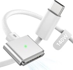 LUCMO Magnetic 3 Cable 6.6 FT for M5/M4/M3/M2 MacBook Air Pro Charger, 140W Fast Charger USB C Cord for MacBook Air (13"/15" 2026/2025/2024/2023/2022), Pro (16"/14" 2026/2025/2024/2023/2021), White