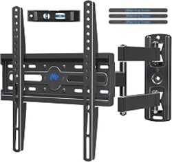 Mounting Dream TV Wall Mount Swivel and Tilt for 26-55 Inch TV up to 60 lbs | TV Mount Perfect Center Design, Full Motion TV Mount Bracket with Articulation, Max VESA 400x400mm, MD2377