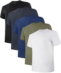 BAMBOO COOL Mens Undershirts Pack, Soft T Shirts for Men, Moisture Wicking | Stretchy Breathable Crew Neck Inner Shirt, Cooling Tees, Soft Comfort Fit, Stays tucked all day, Tagless, Casual & Sport