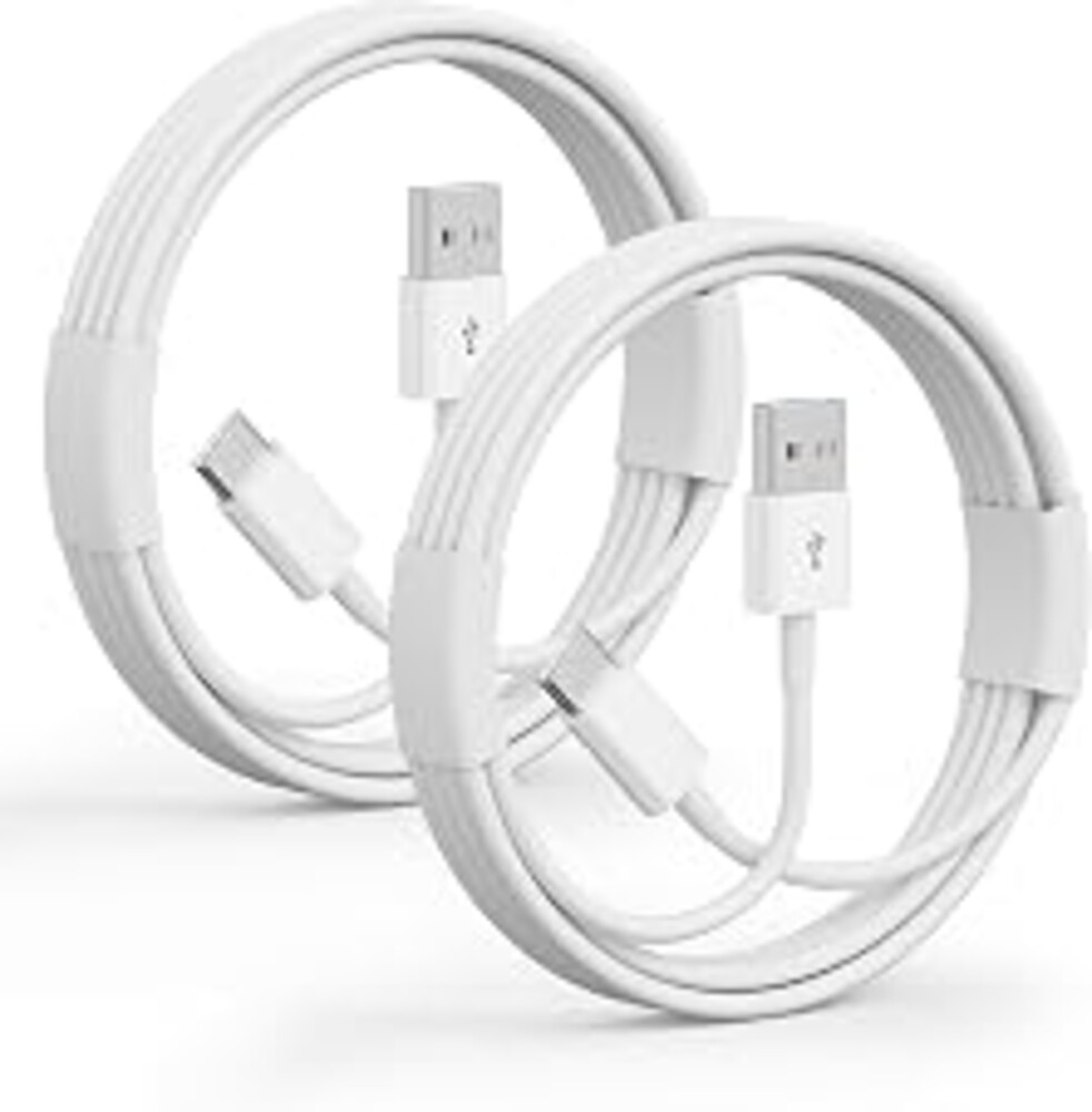 2Pack USB A to USB C Cable for iPhone 15/16/17 All Series, Type-C Car Charger 3A Fast Charging & 480Mbps Speed for iPad, Samsung Galaxy, Tablets, Laptops (White-3FT)