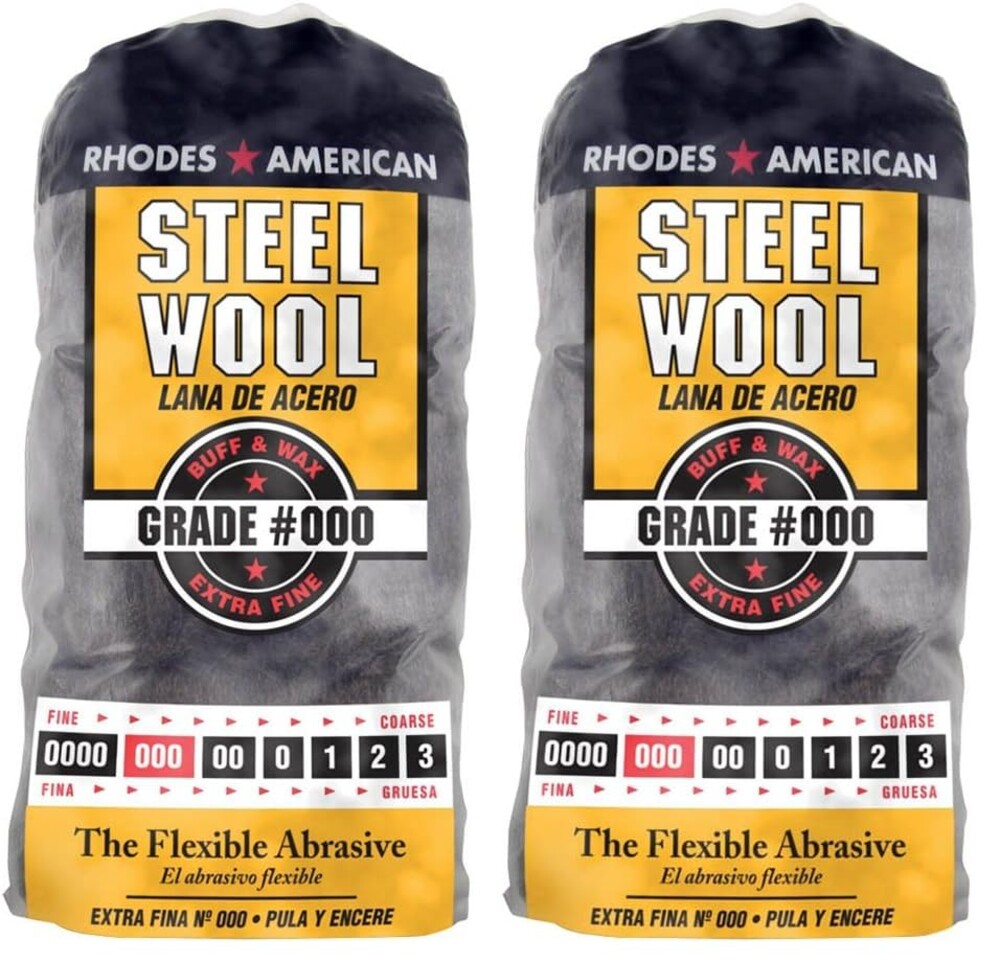 Homax - 33873210009 Steel Wool,Extra Fine Grade #000,12 Pads,(Pack of 2)