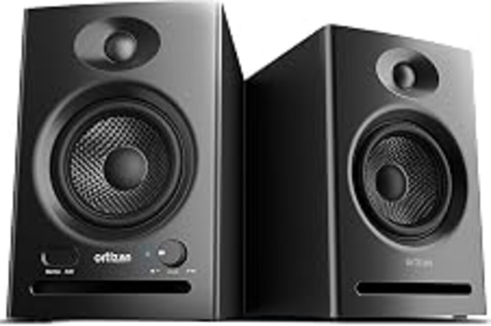 Ortizan C7 Powered Studio Monitors Pair with Bluetooth 5.3, Black | FOR HOME STUDIOS – Compact active monitors for music production, content creation, gaming and desktop audio.