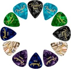 Fender Premium Picks Sampler - 12 Pack Includes Thin, Medium & Heavy Gauges (Austin Bazaar Exclusive)