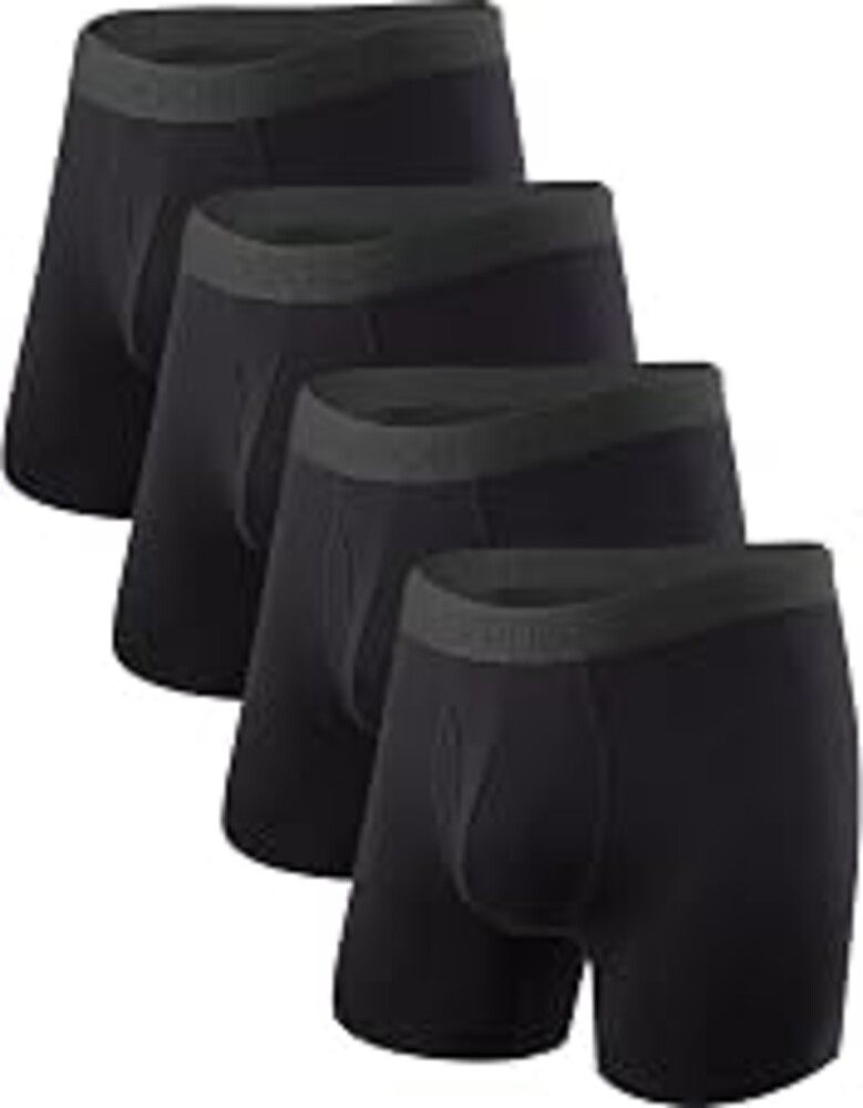 BAMBOO COOL Ultra Soft Mens Underwear Boxer Briefs Multi-pack | Viscose from Bamboo,No Ride Up,Cooler & More Breathable than Cotton,Lightweight & Anti-chafing,Daily Wear,Outdoor