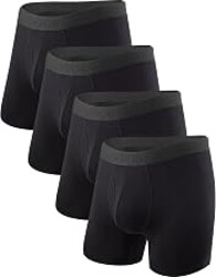 BAMBOO COOL Ultra Soft Mens Underwear Boxer Briefs Multi-pack | Viscose from Bamboo,No Ride Up,Cooler & More Breathable than Cotton,Lightweight & Anti-chafing,Daily Wear,Outdoor
