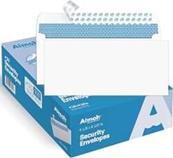 Aimoh#10 Business Envelopes Letter Size Windowless Self Seal Security 500ct | Premium EnveGuard Tint, Ultra Strong Quick Closure, White, 24LB Paper, 4-1/8 x 9-1/2 in, 500 Count