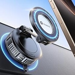 VICSEED Car Phone Holder for Magsafe Car Mount [85 LBS Strongest Suction] | 2026 Upgraded Vacuum Magnetic Phone Holders for Your Car 360° Adjustable Car Phone Mount for iPhone 17 Pro Max 16 15 14 13
