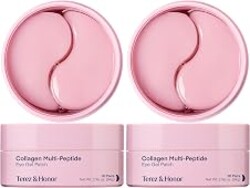 TEREZ & HONOR Collagen Peptides Under Eye Patches - 120 Korean Hydrogel Eye Masks for Fine Lines, Eye Bags & Elasticity - Firming & Glowing Gel Pads, Self Care, Gifts for Women, Fragrance-Free