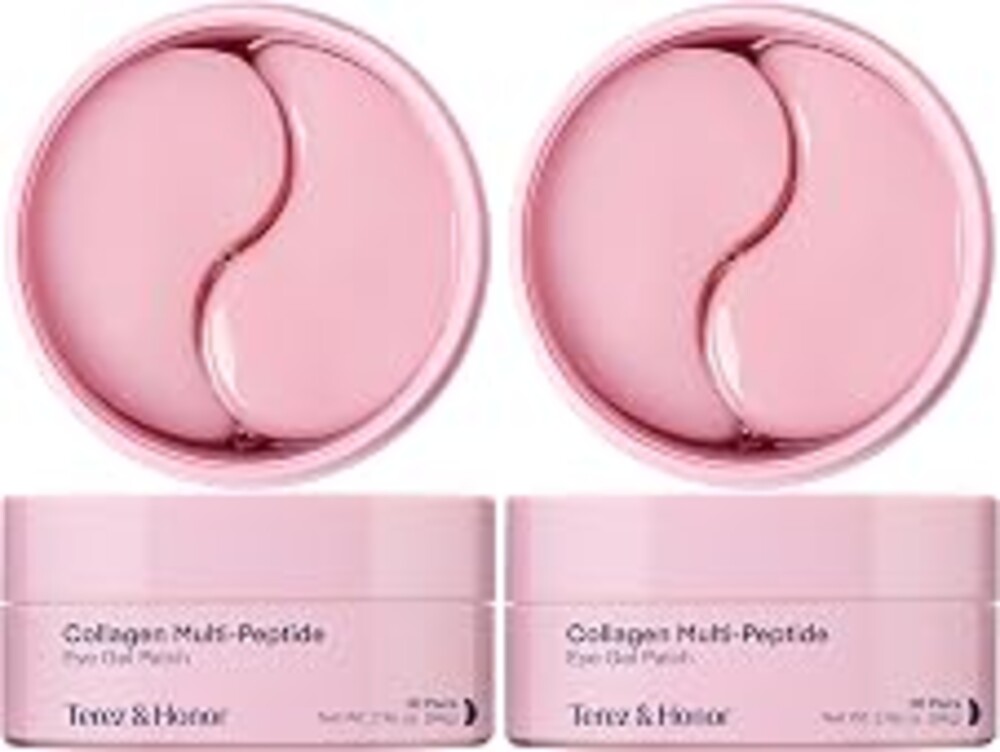 TEREZ & HONOR Collagen Peptides Under Eye Patches - 120 Korean Hydrogel Eye Masks for Fine Lines, Eye Bags & Elasticity - Firming & Glowing Gel Pads, Self Care, Gifts for Women, Fragrance-Free