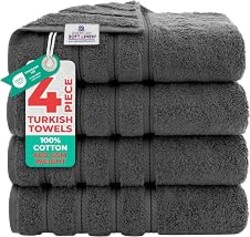 American Soft Linen 100% Cotton Luxury Turkish Towels, 4 PC Bath Towel Set | Soft Absorbent Quick Dry OEKO Tex Standard 100 Certificated Durable Machine Washable Premium Hotel Quality