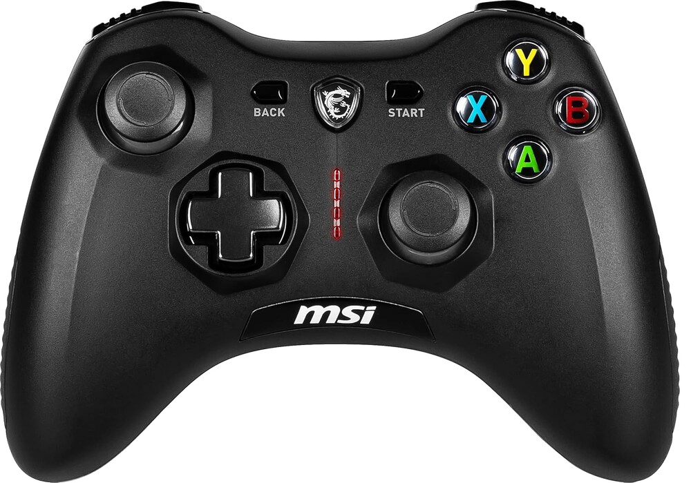 msi Force GC30V2 Wireless Gaming Controller, Dual Vibration Motors, Dual Connection Modes, Interchangable D-Pads, Compatible with PC & Android, Black