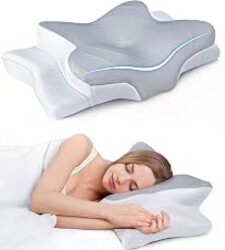 Ultra Pain Relief Cooling Pillow for Neck Support, Adjustable Cervical Pillow Cozy Sleeping, Odorless Ergonomic Contour Memory Foam Pillows, Orthopedic Bed Pillow for Side Back Stomach Sleeper