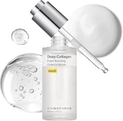 SUNGBOON EDITOR Deep Collagen Serum, 5% Volufiline + 58% Low Molecular Collagen + 2% Niacinamide, Hydrating & Smoothing Face Serum, Korean Skincare, 1.01 fl oz, Gifts for Women