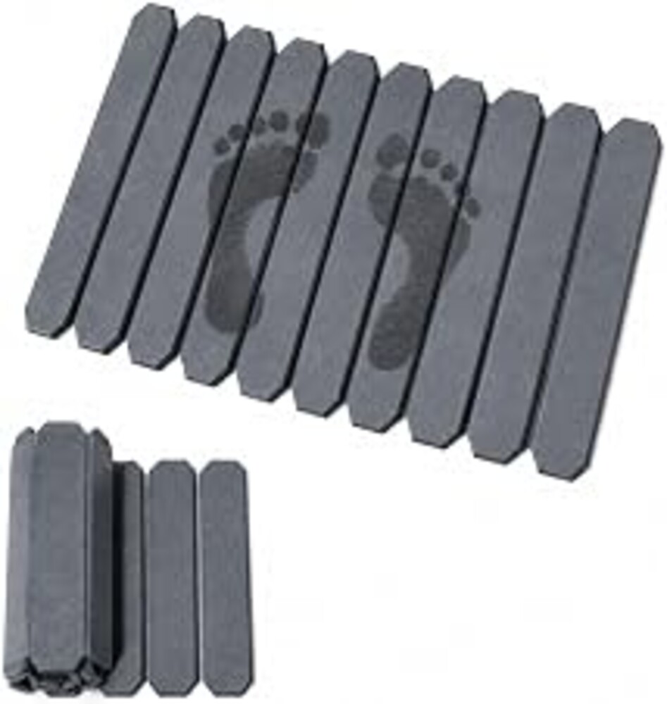 velmira Foldable Stone Bath Mat, Diatomaceous Earth Mat, Quick Dry Slatted Shower Mat, Non-Slip Bathroom Floor Mat with Portable Design for Tub, Sink, and Entryway – 23.8" x 15.3", Gray