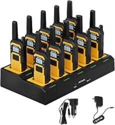 Retevis RB48 Construction Walkie Talkies Long Range,MIL-STD-810H Durablity | IP67 Waterproof&Dustproof,Vibration Alert&Big PTT,18-Hr Runtime,Battery Saver Mode,Keypad Lock,Jobsite Two Way Radios 10 Pack