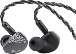 Linsoul Kiwi Ears Cadenza II 10mm Titanium Driver in Ear Monitor, HiFi Wired IEM Earphones with KARS 2.0, Precise Tonal Balance, CNC Aluminum Faceplate for Musicians Audiophiles(Grey,3.5mm No Mic)