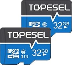 TOPESEL 32GB(The Actual Usable Capacity is 28.8GB) Micro SD Card 2 Pack Memory Cards MicroSDHC UHS-I TF Card Class 10(32GB 2Pack)