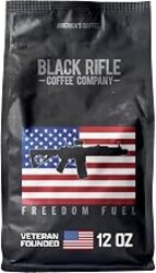 Black Rifle Coffee Company Freedom Fuel Dark Roast Ground Coffee, 12 Ounce Bag - Bold Dark Chocolate, Walnut, & Anise Flavor Notes - Premium Gourmet Arabica Coffee Grounds
