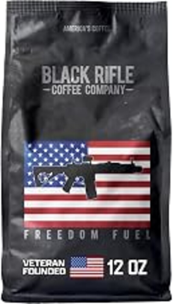 Black Rifle Coffee Company Freedom Fuel Dark Roast Ground Coffee, 12 Ounce Bag - Bold Dark Chocolate, Walnut, & Anise Flavor Notes - Premium Gourmet Arabica Coffee Grounds