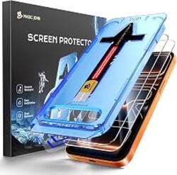 MAGIC JOHN 2 Pack for iPhone 17 Pro Max 6.9 inch Screen Protector Glass | Auto Dust-Elimination, 9H Hardness, Bubble Free, HD Clear, Easy Installation
