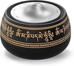 Portable Electronic Tibetan Singing Bowl, 8 Chakra Modes with 8 Chakra Cycle Play Mode, Auto/Manual Mode, Vibration & Built-in Timer, USB-C Rechargeable Meditation Device for Yoga, Reiki, Relaxation