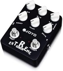JOYO High-Gain Metal Distortion Guitar Pedal, 3-Band EQ with Sweep Mid-Freq & Boost Control for Electric Guitar, Bypass (Extreme Metal JF-17)