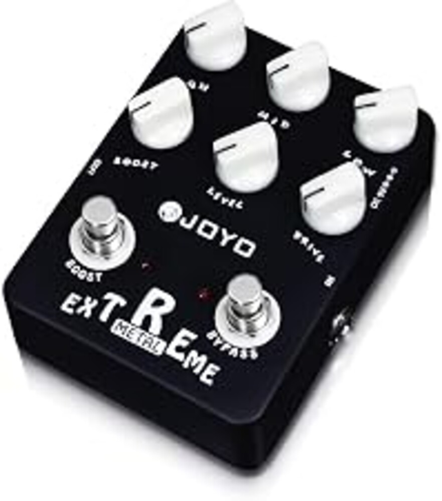 JOYO High-Gain Metal Distortion Guitar Pedal, 3-Band EQ with Sweep Mid-Freq & Boost Control for Electric Guitar, Bypass (Extreme Metal JF-17)