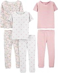 Simple Joys by Carter's Girls 6-piece Snug Fit Cotton Pajama Set