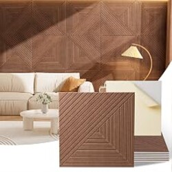 Acoustic Wall Panels, 6 Piece 23.62" X 23.62" Peel and Stick Wall Panels | High-Density Polyester Fiber Self Adhesive Soundproofing for Interior Wall Décor, Elysian Step Vortex