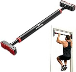 RHINOSPORT Door Pull Up Bar Doorway Chin Up Bar from 69-92 cm (27.1in-36.2in) Workout Equipment for Home Gym Upper Body Workout Non-Slip