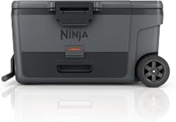 Ninja FrostVault | 65qt Wheeled Cooler with Cold Dry Zone | Integrated Fridge-Temp Dry Storage Drawer | Premium Heavy-Duty Insulated Cooler | Keeps Ice for Days | Charcoal Gray | FB265CG