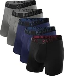 BAMBOO COOL Ultra Soft & breathable Mens Underwear Boxer Briefs Pack | Natural Bamboo Fabric‌,No Ride Up,Softer&Cooler than Cotton,Lightweight&breathable,Daily Wear,Outdoor