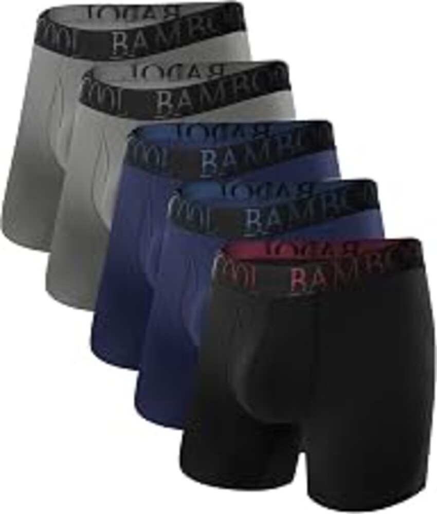 BAMBOO COOL Ultra Soft & breathable Mens Underwear Boxer Briefs Pack | Natural Bamboo Fabric‌,No Ride Up,Softer&Cooler than Cotton,Lightweight&breathable,Daily Wear,Outdoor