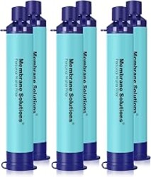 Membrane Solutions Personal Water Filter Straw S1 | NSF/ANSI 42 372 401 Certified, 1320 Gal Capacity, 0.1 Micron, Fits 28mm Bottle, BPA-Free, Survival Emergency Hiking Camping