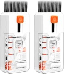 2 Pack Keyboard Cleaner & Laptop Cleaning Kit, All-in-1 for Computer PC | Electronics Deep Cleaning Reusable Brush Tool, Screen-Safe Spray, for iPhone iPad Macbook Airpod Camera, Gaming Accessories