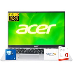 Acer Aspire Slim Laptop | 15.6'' Full HD Display | Powerful 8-Core Intel Core 3 N355 | 8GB RAM | 128GB SSD | Copilot AI Ready | Microsoft Office on the Web | HDMI | Wi-Fi 6 | Windows 11 | No Mouse |