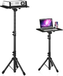 DECOSIS Projector Stand Tripod Laptop Stands Height Adjustable | from 23.5" to 46.5" with Gooseneck Phone Holder, Floor for Office, Home, Stage, Studio, Outdoor, DJ Racks Holder Mount