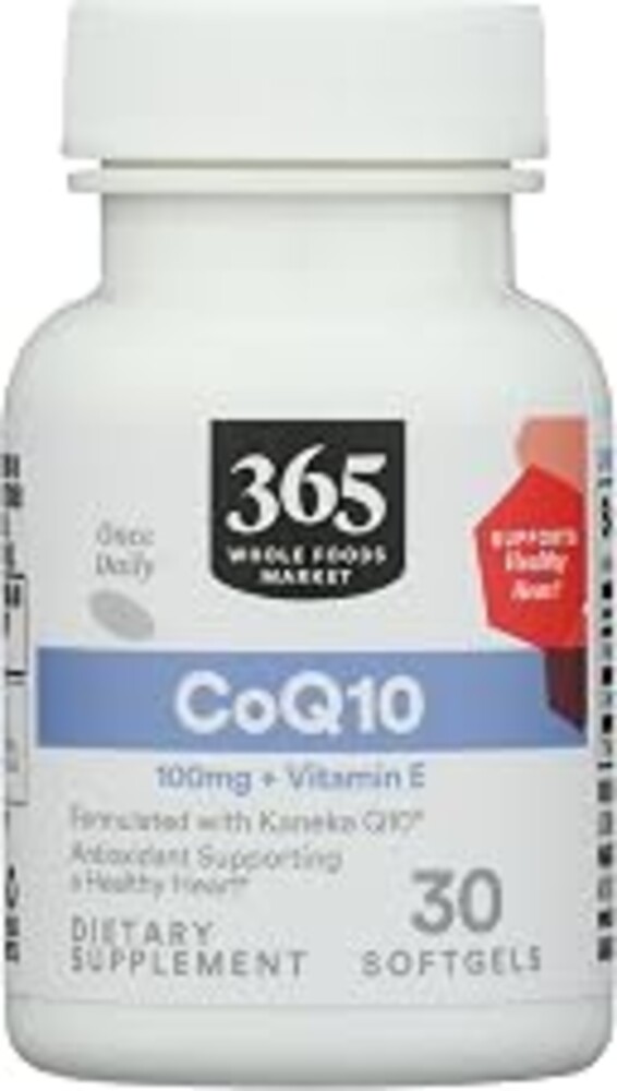 365 by Whole Foods Market, CoQ10 100 MG Plus Vitamin E, 30 Count
