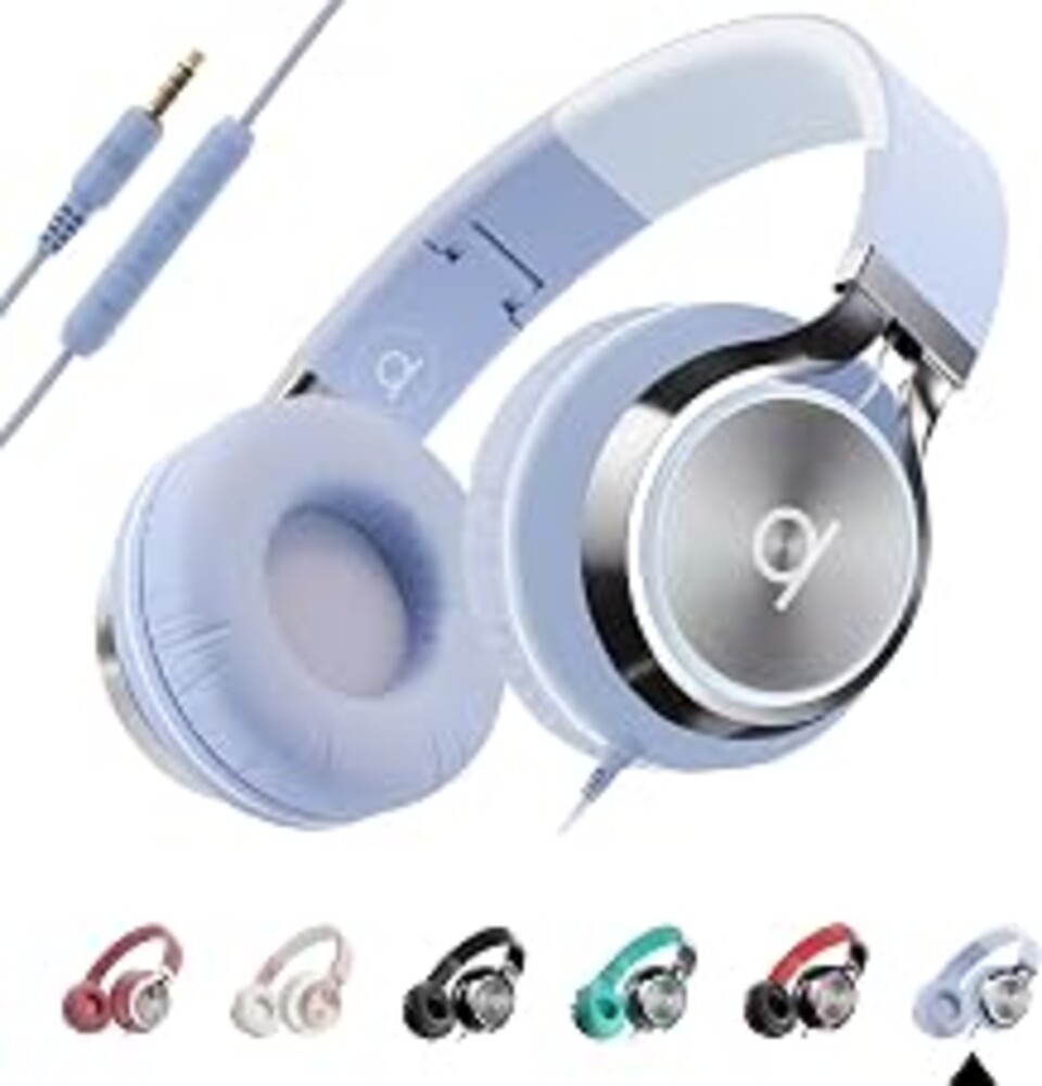 ARTIX Wired Headphones for Kids & Adults - Built-in Mic & Volume Control, Kids Headphones for School & Travel, Girls Head Phones for Computer, iPad, Chromebook, Tablet, Smartphone with 3.5mm Aux Cord
