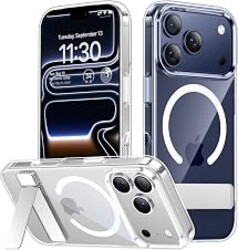 SPIDERCASE Magnetic for iPhone 17 Pro Case,with [3 Stand Ways] [Military Grade Drop Protection] with Invisible Stand Shockproof Slim Phone Case for iPhone 17 Pro 6.3'',Clear