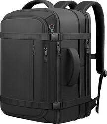Travel Backpack with LifetimeWarranty,Expandable Carry on Backpack,Black | with Cable Access Port,Fits 17.3"Laptop Notebook,Water Resistant Weekender Backpack Business Trips,Daily Travel