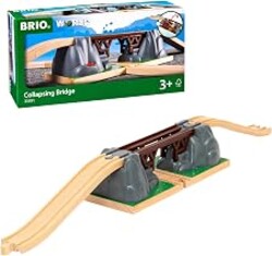 BRIO World Collapsing Bridge for Wooden Train Set - 3-Piece Accessory - FSC-Certified - Compatible with BRIO Railway and Train Track Sets - Encourages Fun Creativity - Kids Ages 3 & Up